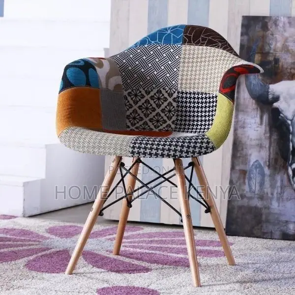 Eames Chair: Multicolor Patchwork Leisure Armchair