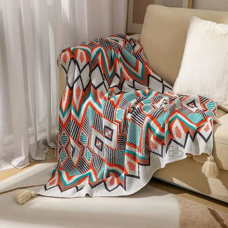 Nordic Bohemian Knitted Throw Blankets