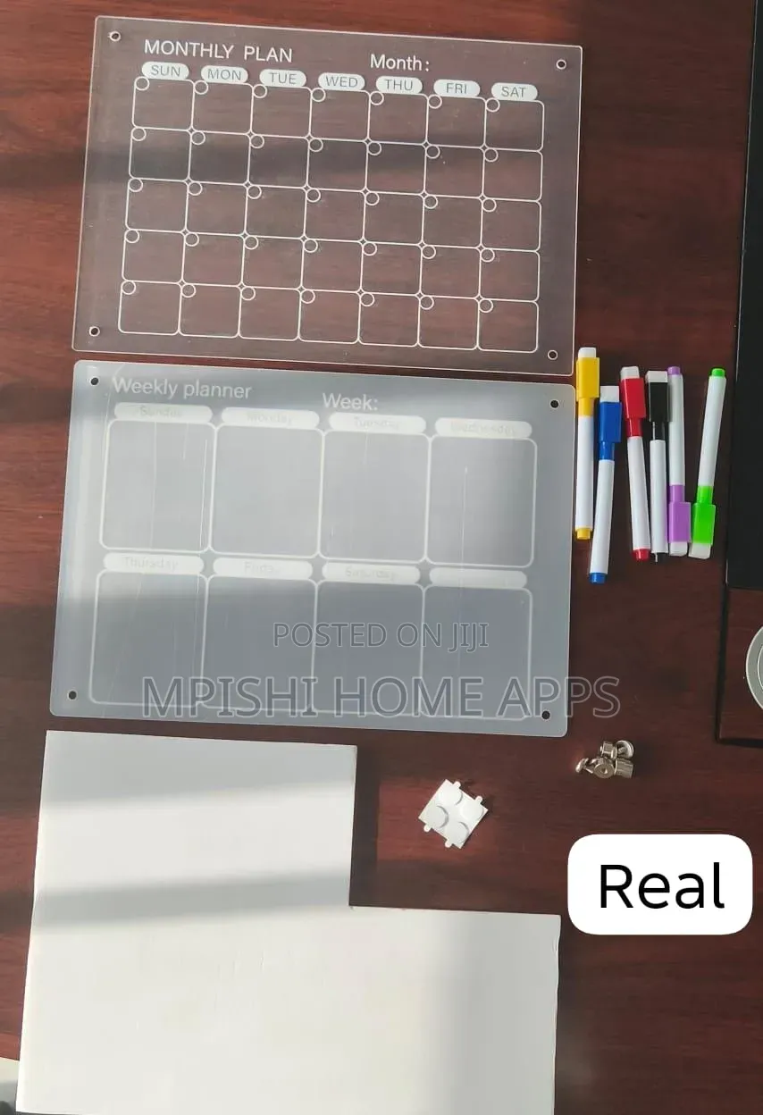 Acrylic Magnetic Monthly Calendar Boards for Refrigerators.