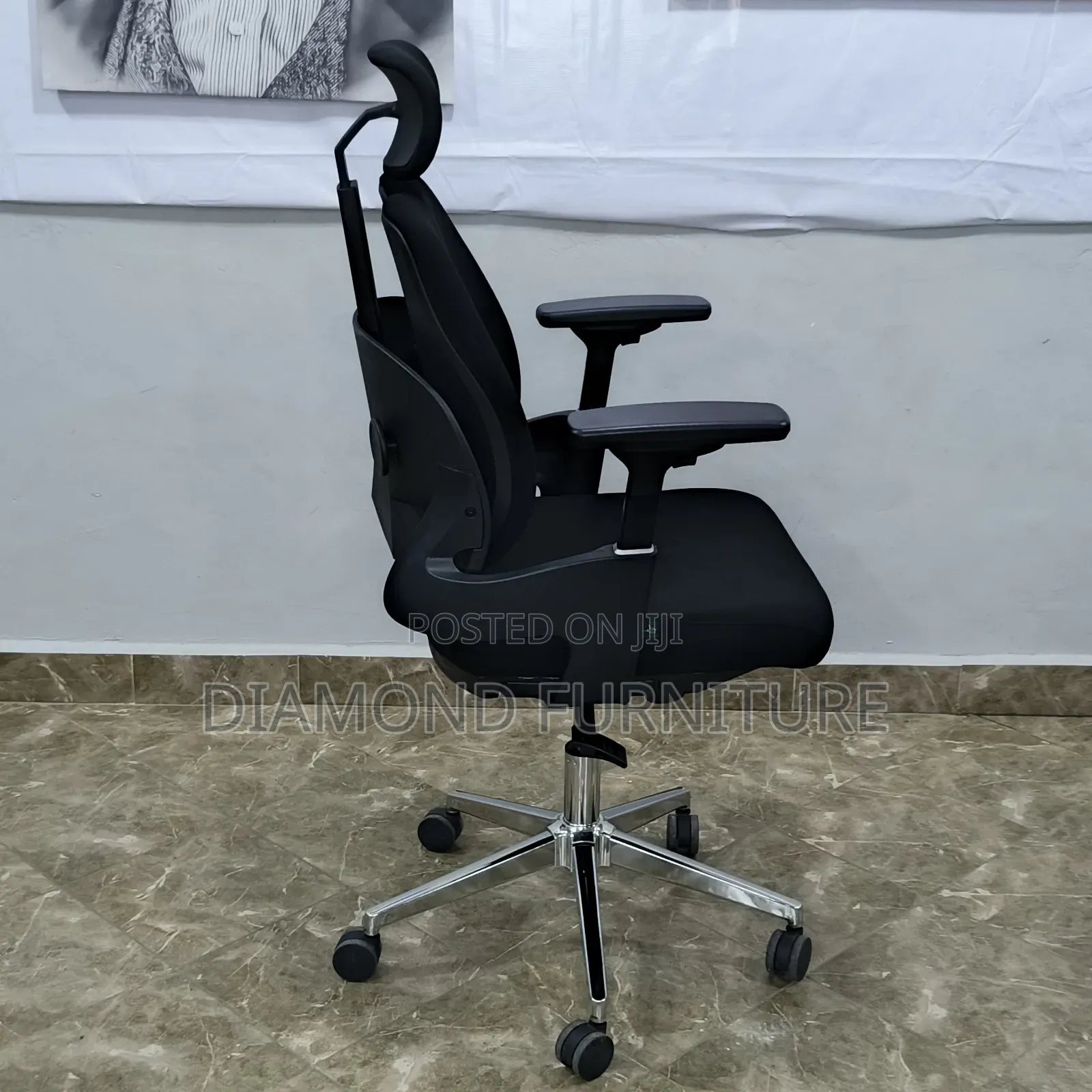 Orthopedic High Back Office Chair With Adjustable Headrest