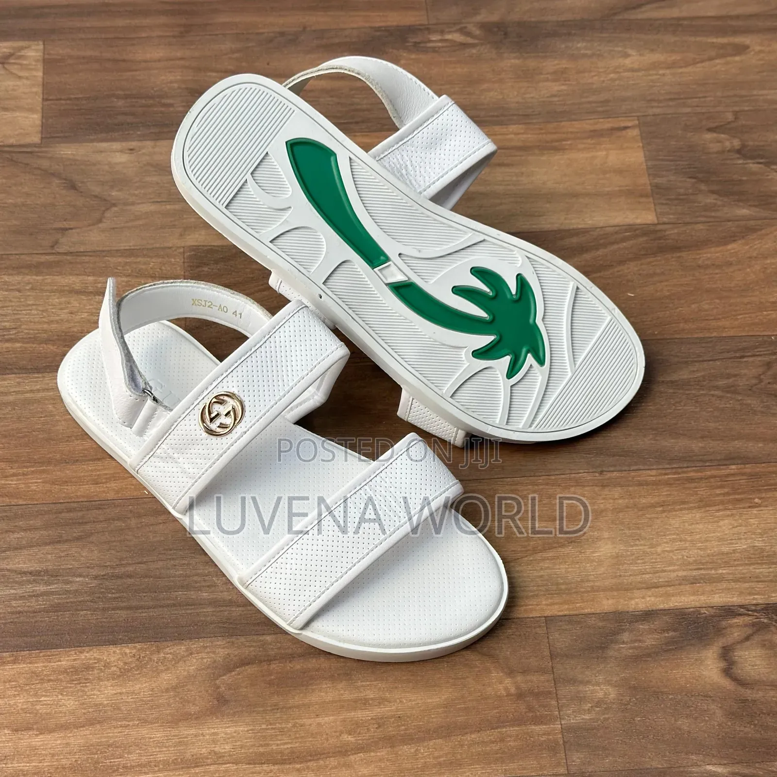 All White Gucci Sandals