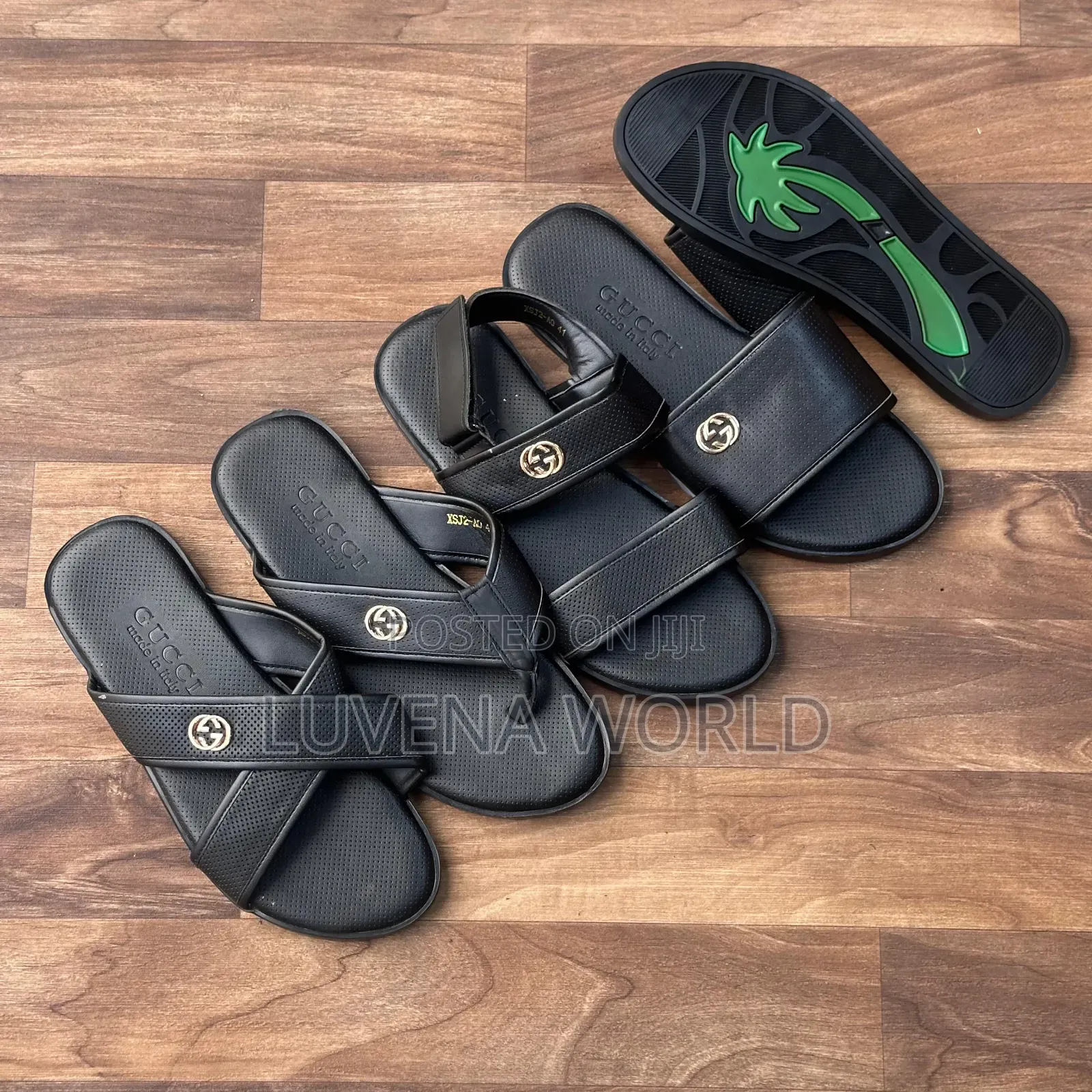 Gucci All Black Sandals