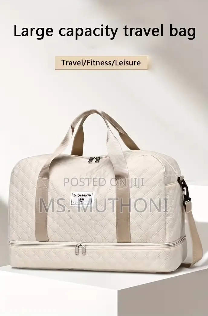 Casual Large Capacity Travel Duffel Bag With Shoe Compartment