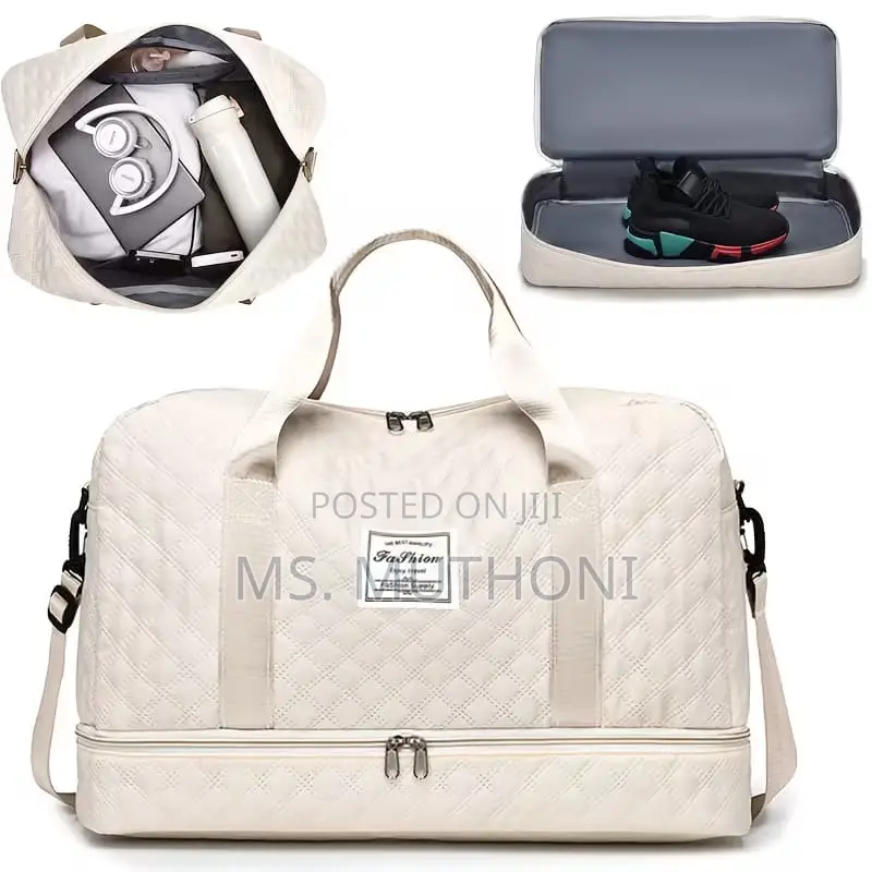 Casual Large Capacity Travel Duffel Bag With Shoe Compartment