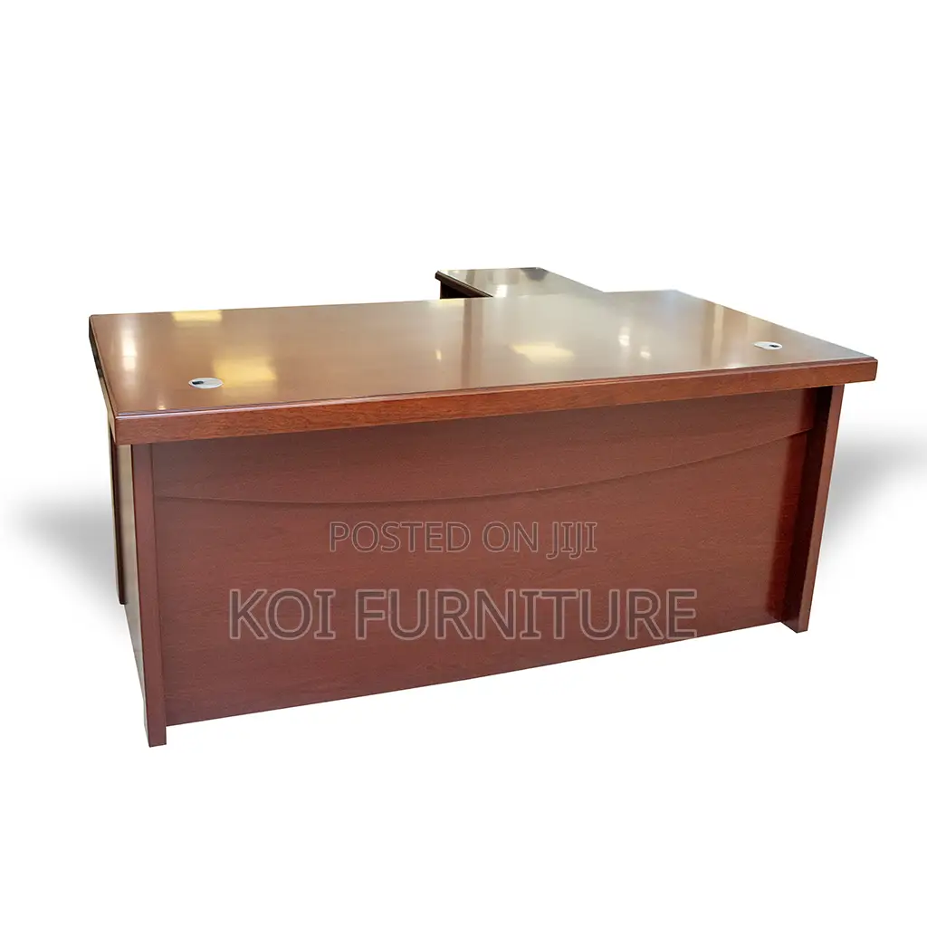 Office Desk; 1.8 Meters Executive Desk Made From Mahogany in L Shape