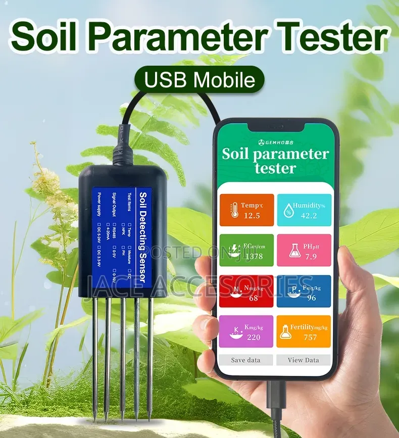 New 8 in 1 Real Time Soil Tester Npk,Fertility