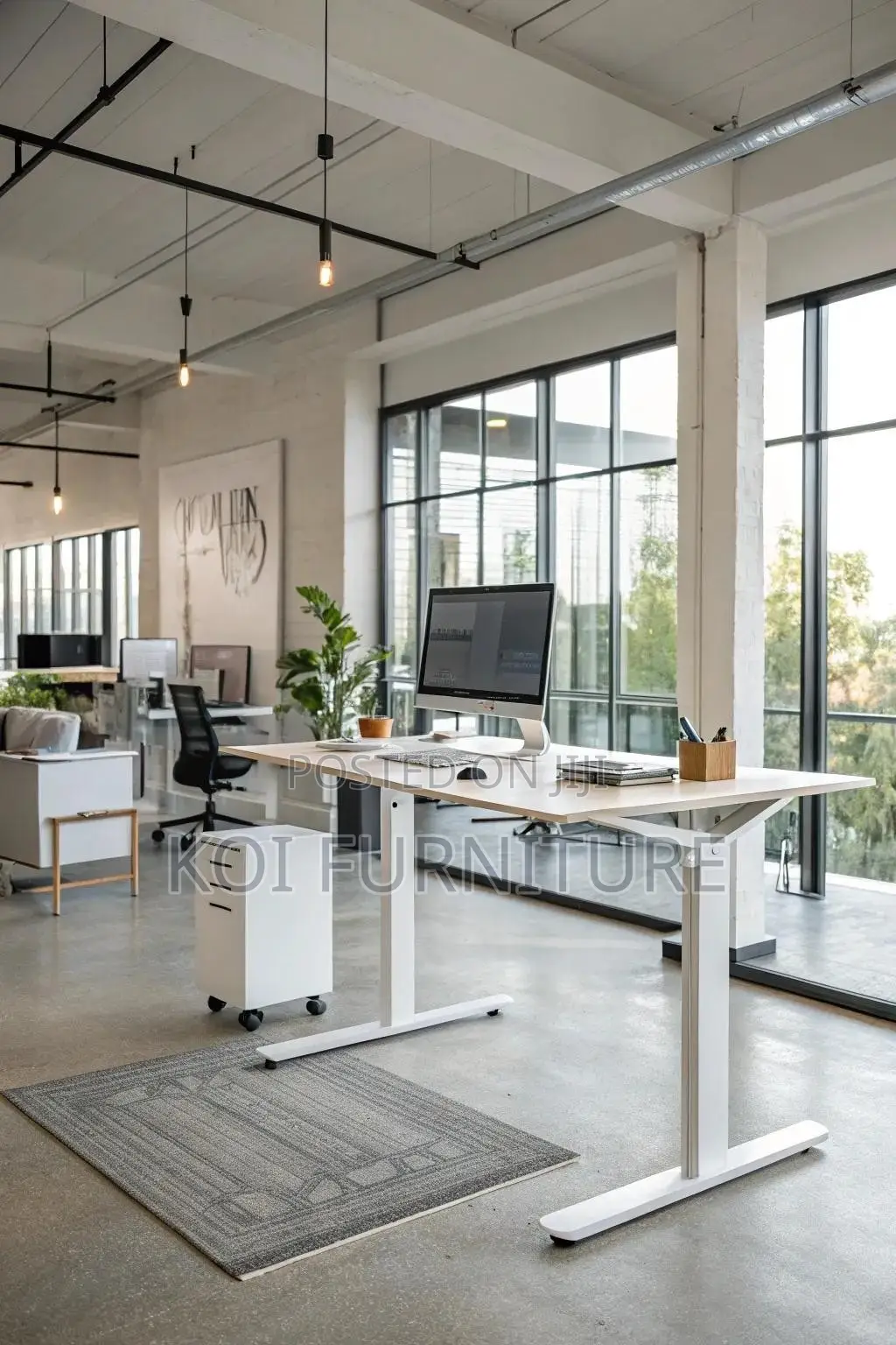 Office Desk; 1.2 Meters Electric Adjustabe Flexo Desk
