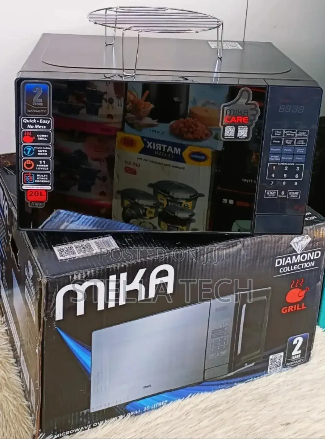 Mika Microwave Oven Grill Silver