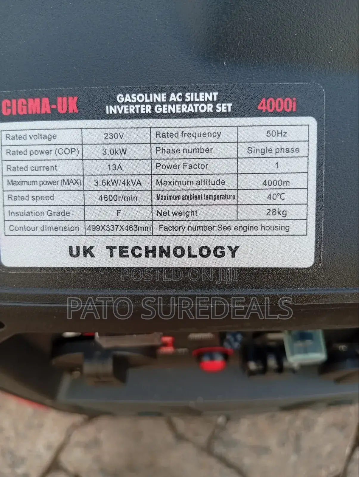 Gasoline Silent Generator 4kva