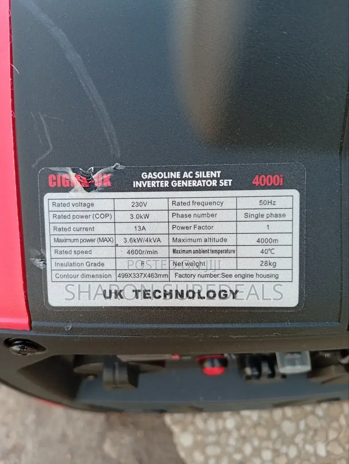 Powerfull and Portable Generator 4kva Cigma-Uk