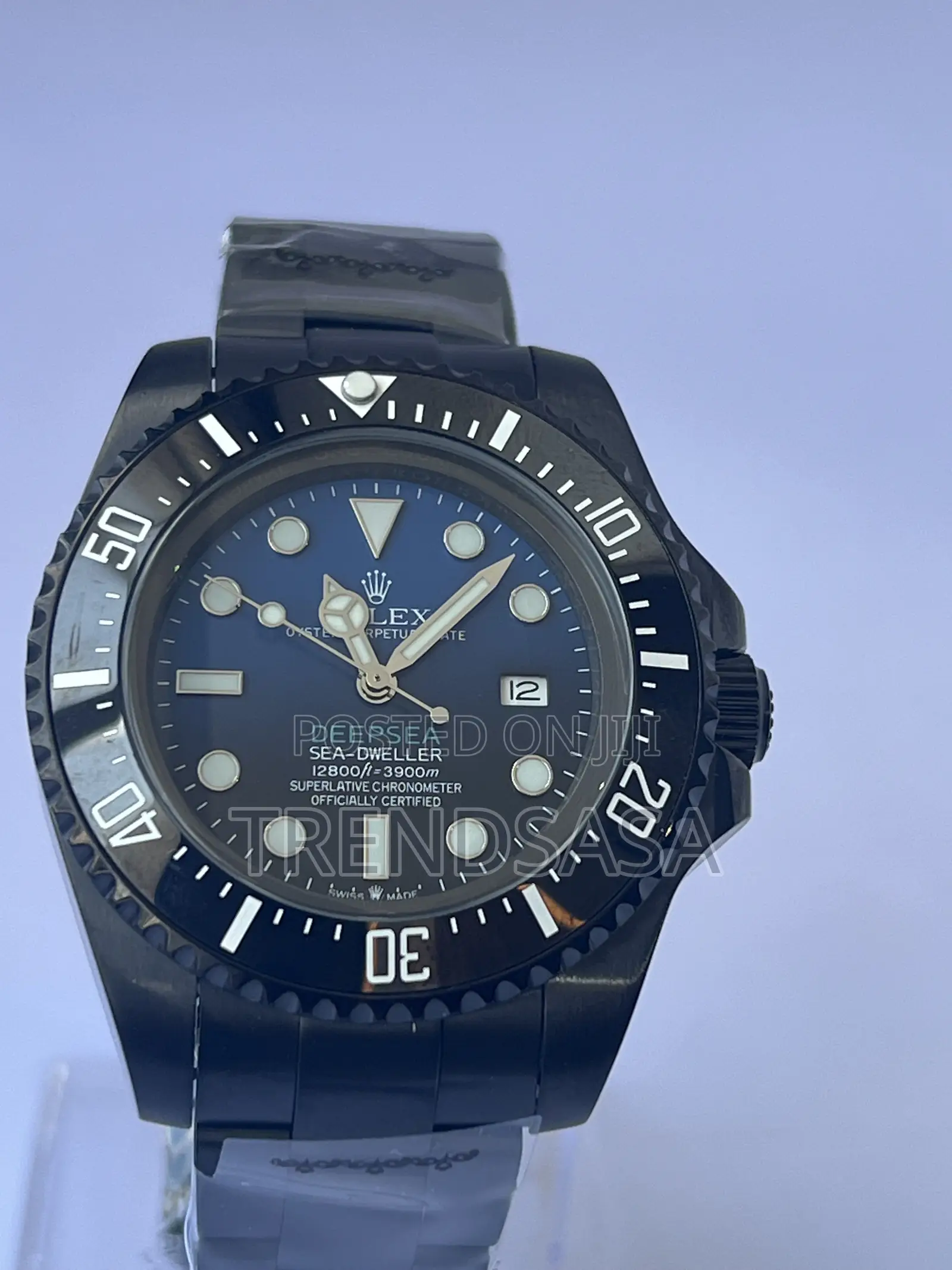 Rolex Deep Blue Full Black Men’S Watch