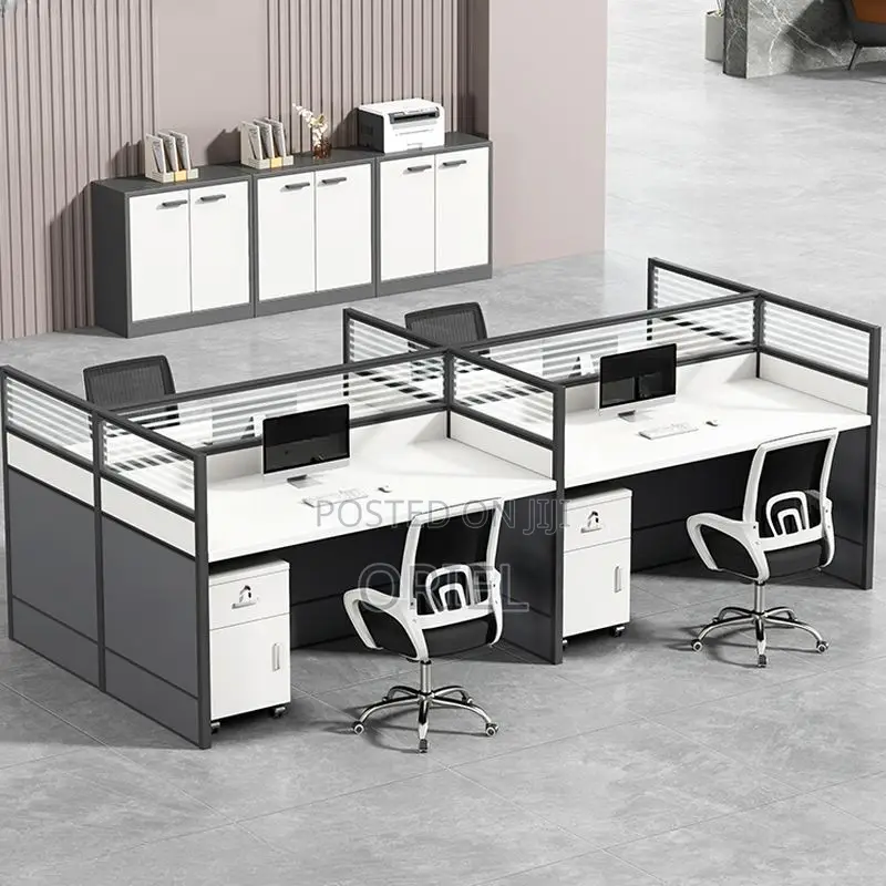Office Desk : 4-Seater Office Working Workstation