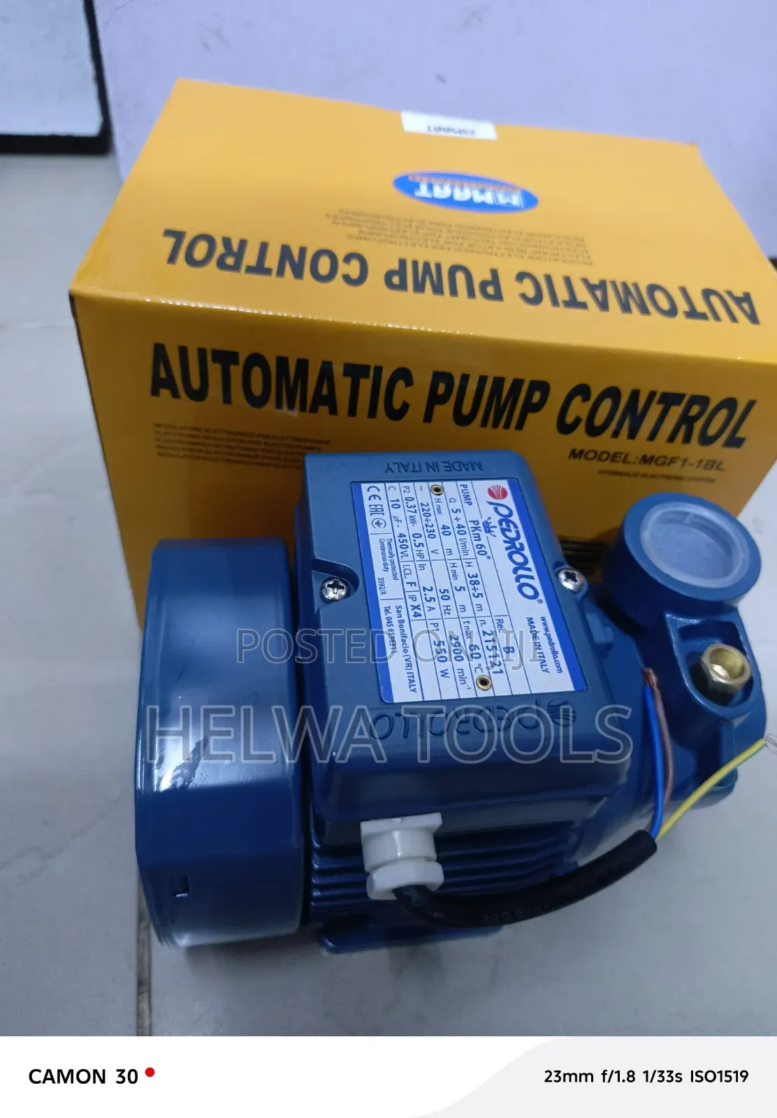 Water Pump 0.5 Hp/Pedroll Water Pump