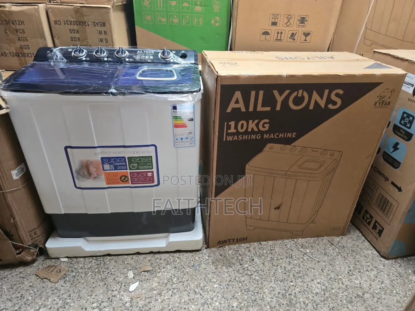 Ailyons Washing Machine 8 Kg Twin Tub