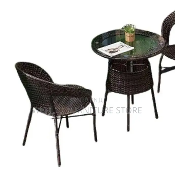 Dining Set; Two Seaters Round Patio Garden and Balcony Dining Set