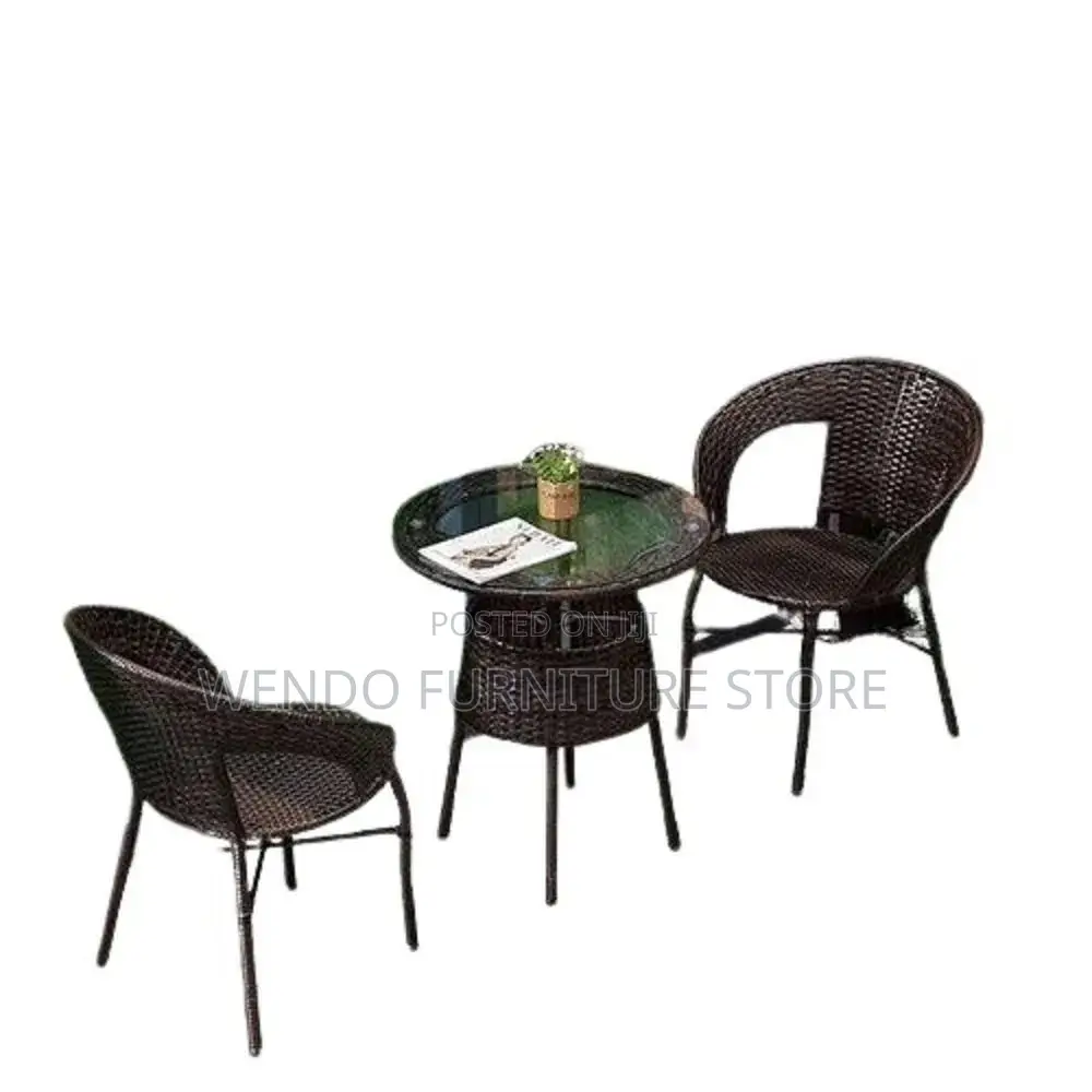 Dining Set; Two Seaters Round Patio Garden and Balcony Dining Set