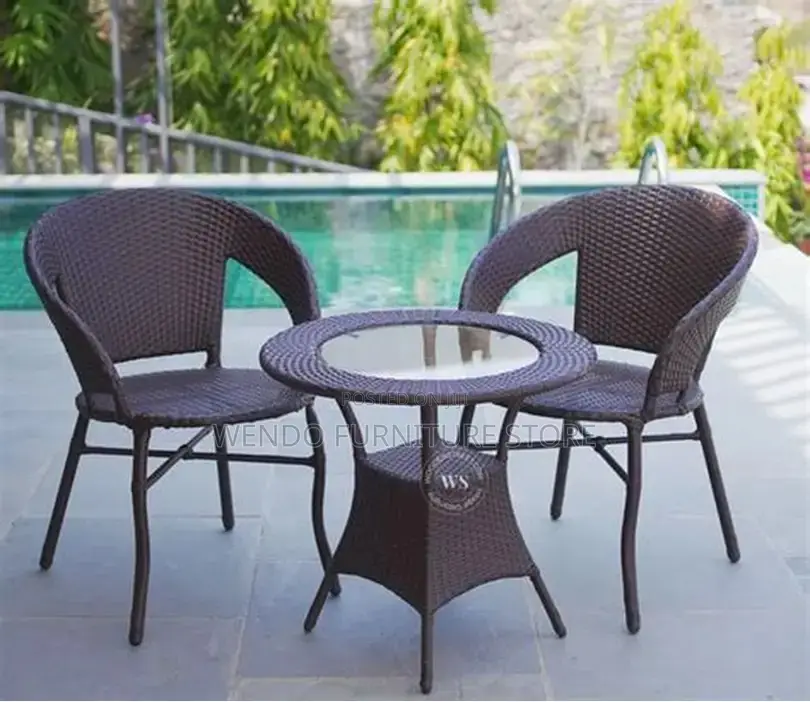 Dining Set; Two Seaters Round Patio Garden and Balcony Dining Set