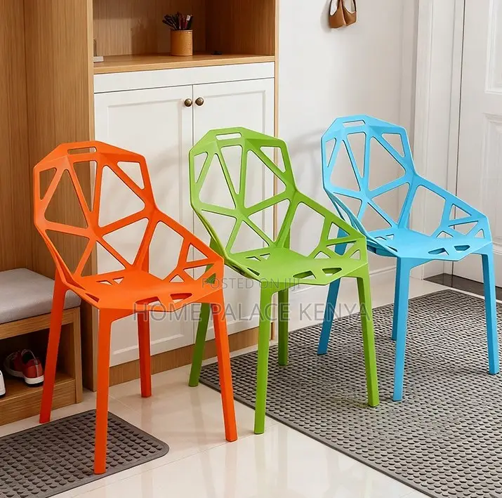 Plastic Chair: Plastic Backrest Chair With Hollow Design