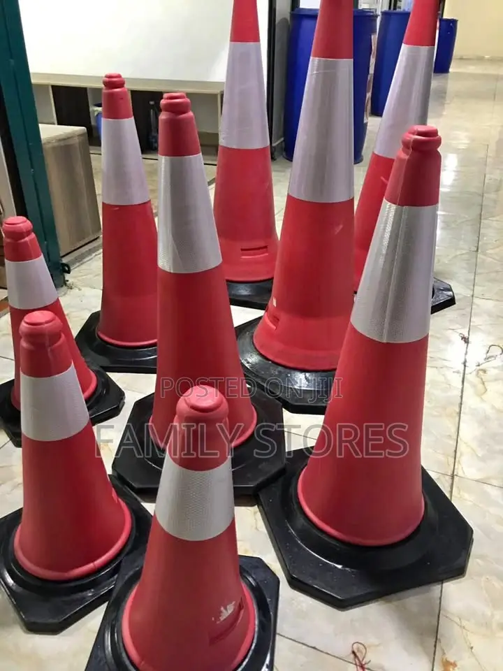 Red Safety Traffic Cones Reflective Band