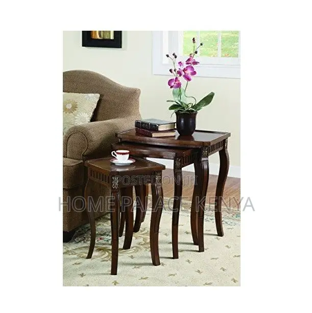 Nesting Stools: Rustic Wooden Nesting Side Tables