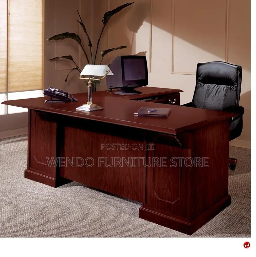 Office Desk; 1.8 Meters Executive Mahogany Wood Office Sturdy Desk