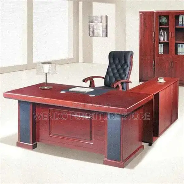 Office Desk; 1.8 Meters Executive Mahogany Wood Office Sturdy Desk