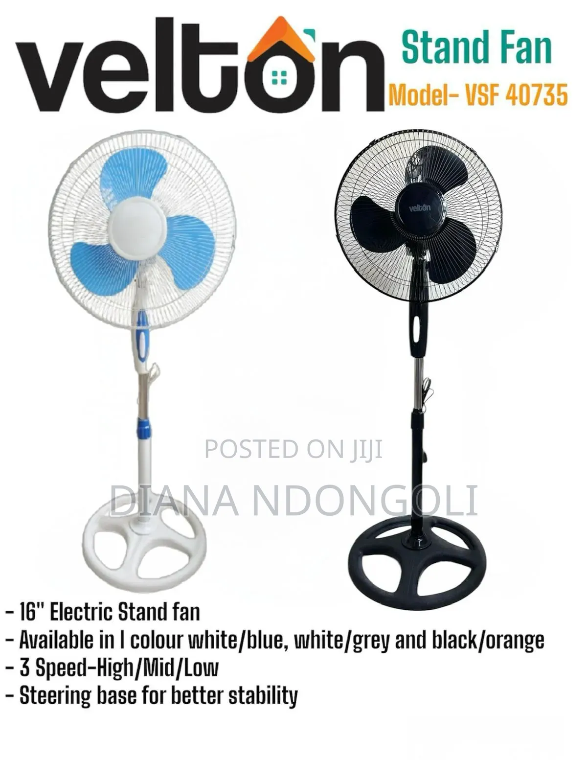 Offer ! *Velton Stand Fan 16”