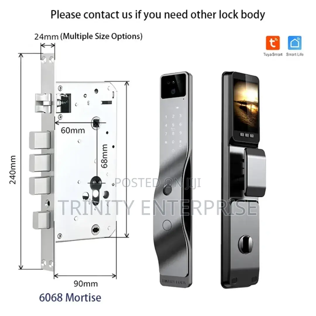 3d Fcae Recognition Fingerprints Tuya Vedio Intercom Smart Door Lock