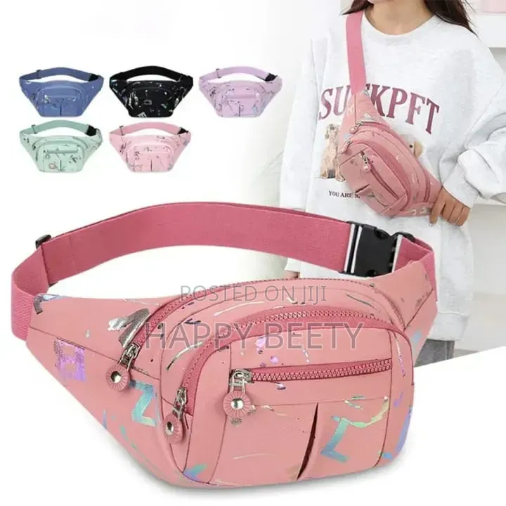*Water Proof Waist Bags Lightweight Korean-Style Cross Body Bag