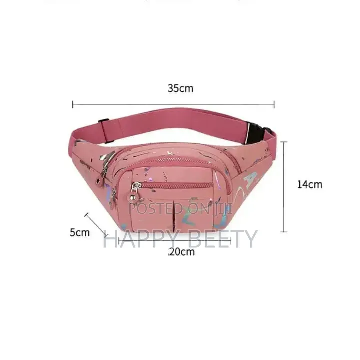 *Water Proof Waist Bags Lightweight Korean-Style Cross Body Bag