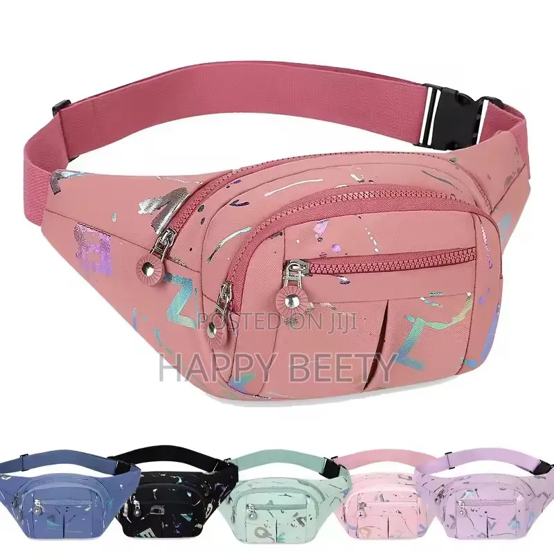 *Water Proof Waist Bags Lightweight Korean-Style Cross Body Bag
