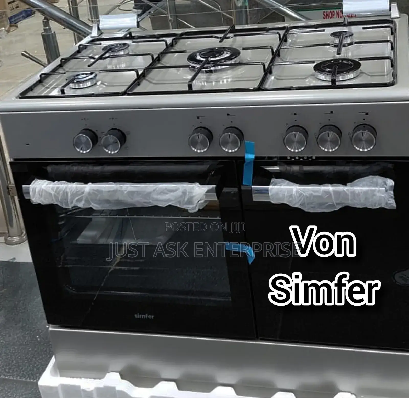Simfer Von 5 Gas Burner - 90*60 Standing Gas Cooker (Fb9504segr)