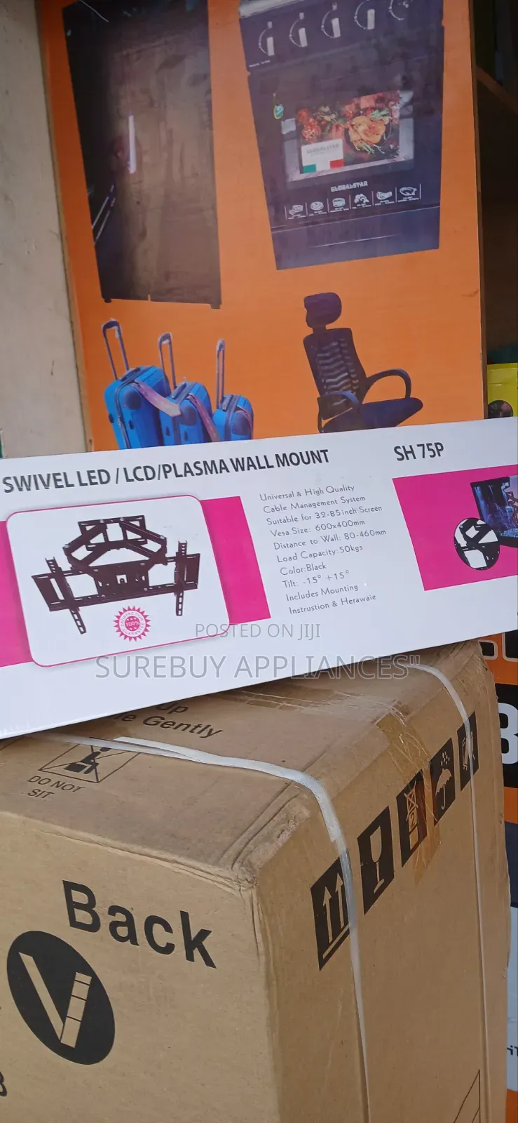 55p Full Motion Double Arm Tv Wall Mount for 32"–65" Screens