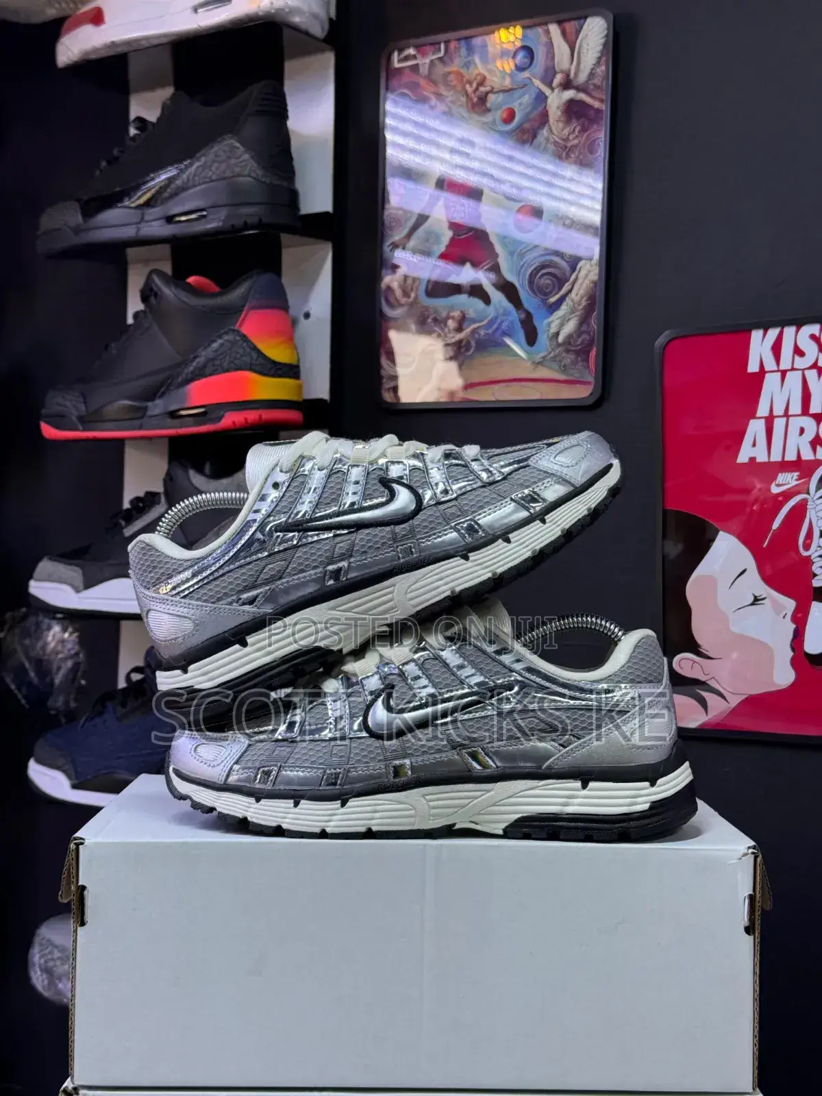 Nike P-6000 Shoes in the Metallic Silver.