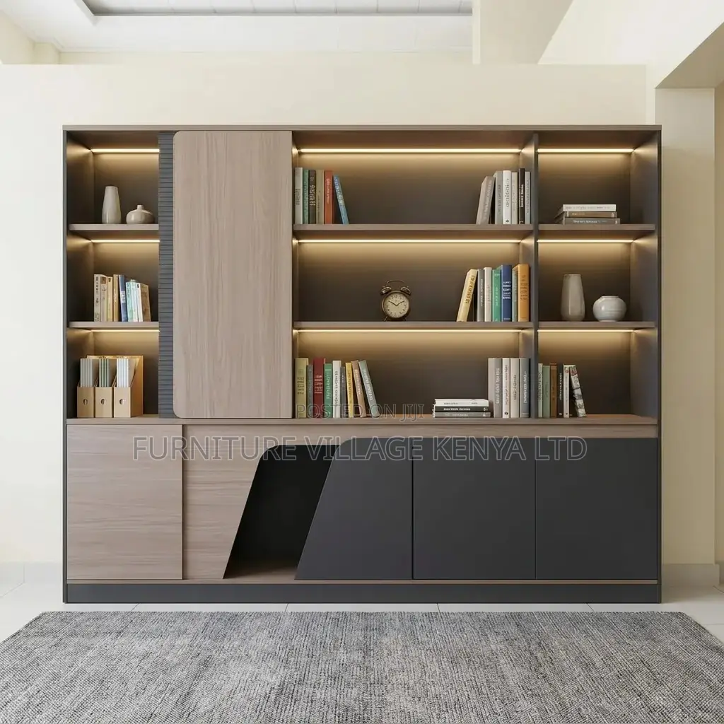 Imported Two-Tone Executive Office Cupboard