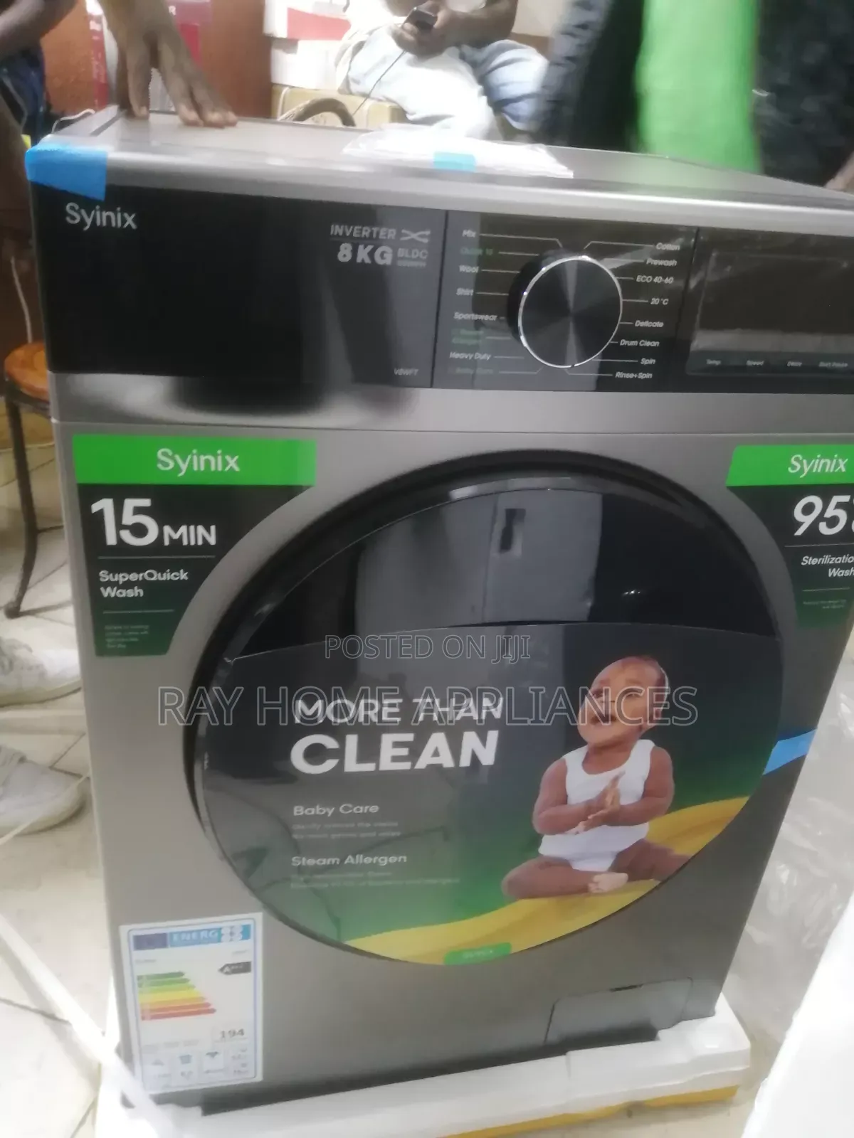 8kgs Wash Spin Syinix Washing Machine