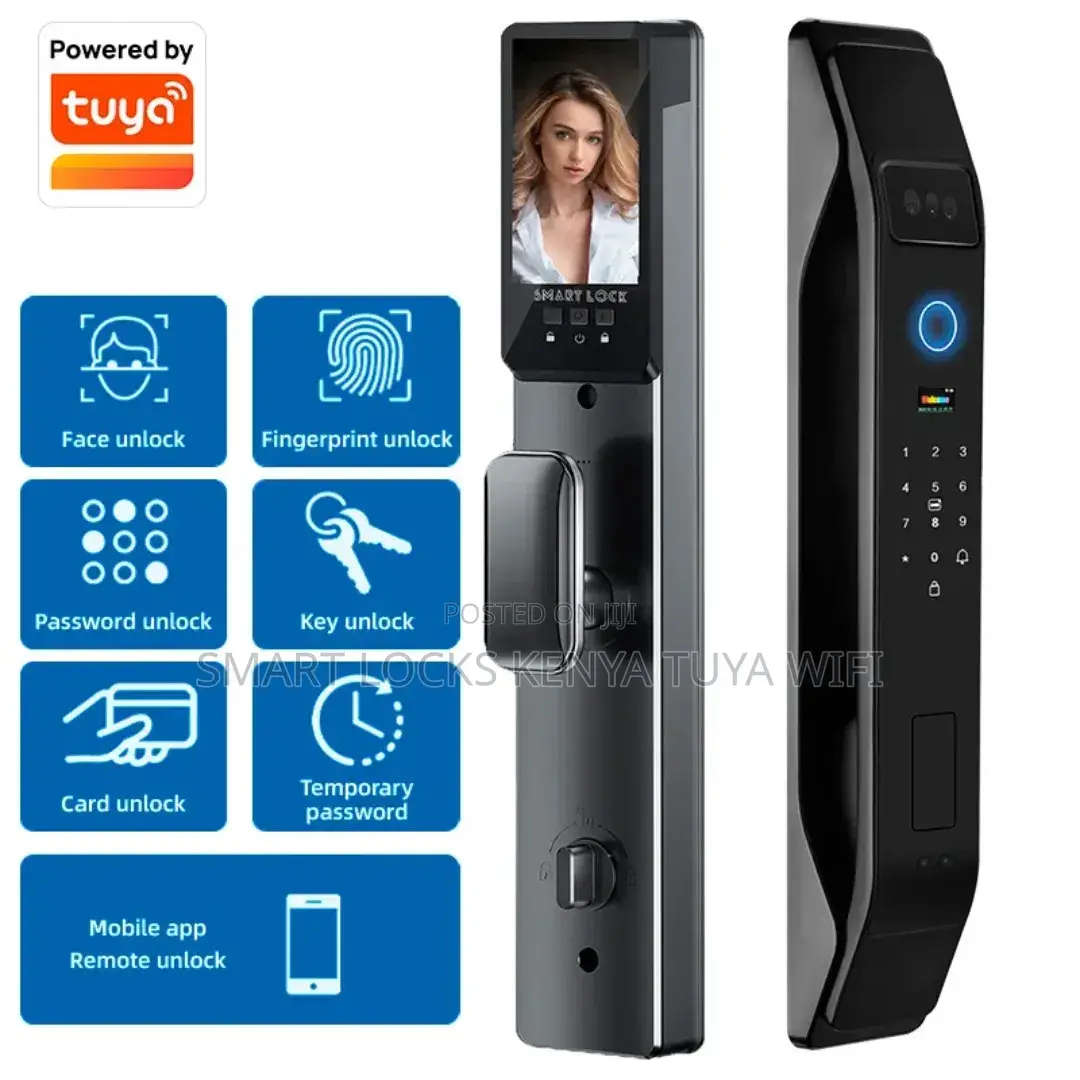 Smart Lock Vedio Intercome Password Fingerprints Cards Unlocking