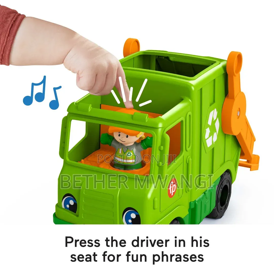Fisher Price Little People Recycling Garbage Truck Toy With Music.
