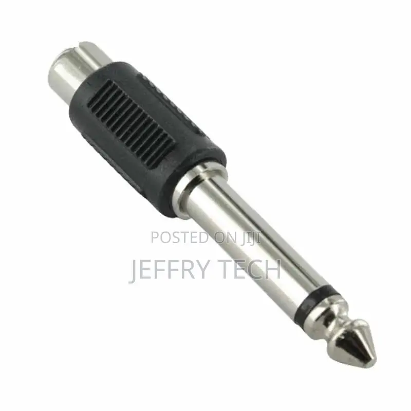 2pcs 6.35mm 1/4" Mono Male to Rca Female Connector Adaptor Plug Hi-Fi