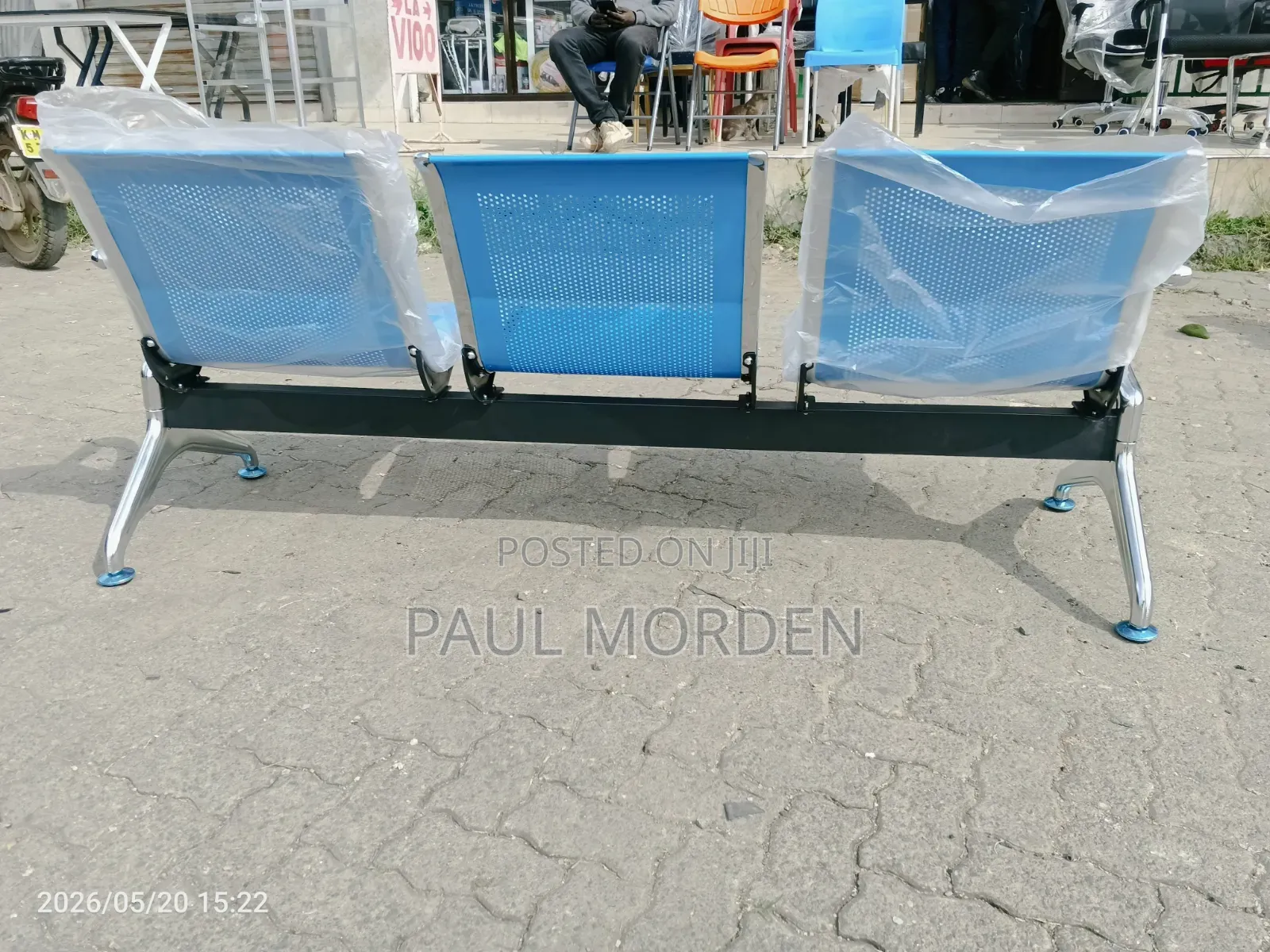 New 3-Seater Metal Waiting Bench