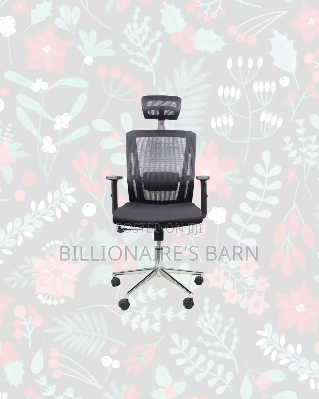 Stylish Black Mesh Office Chair Ergonomic Headrest Nairobi Special