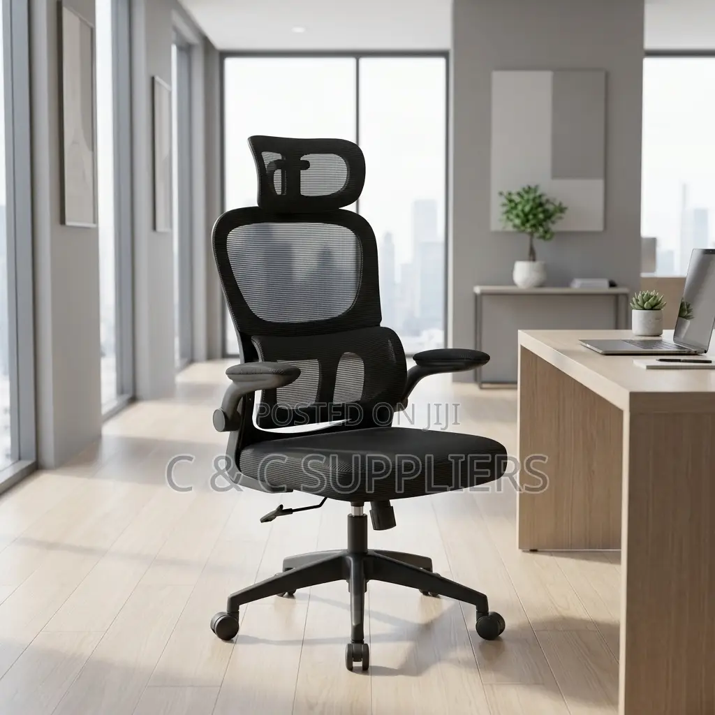 Orthopedic Office Chair With Flip Arms