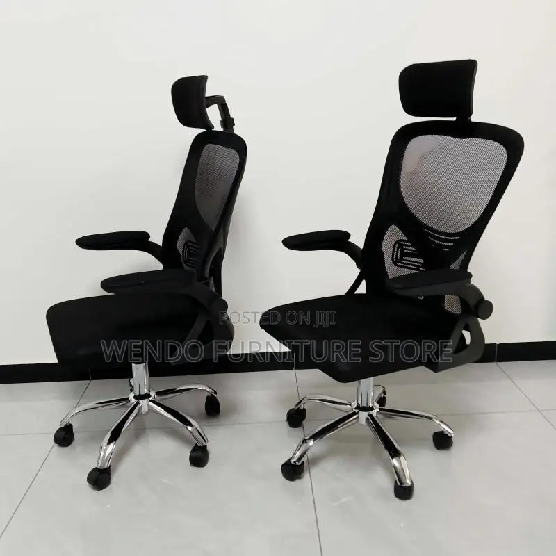 Office Chairs; Ergonomic High Back Office Chairs With Flip Up Armrests