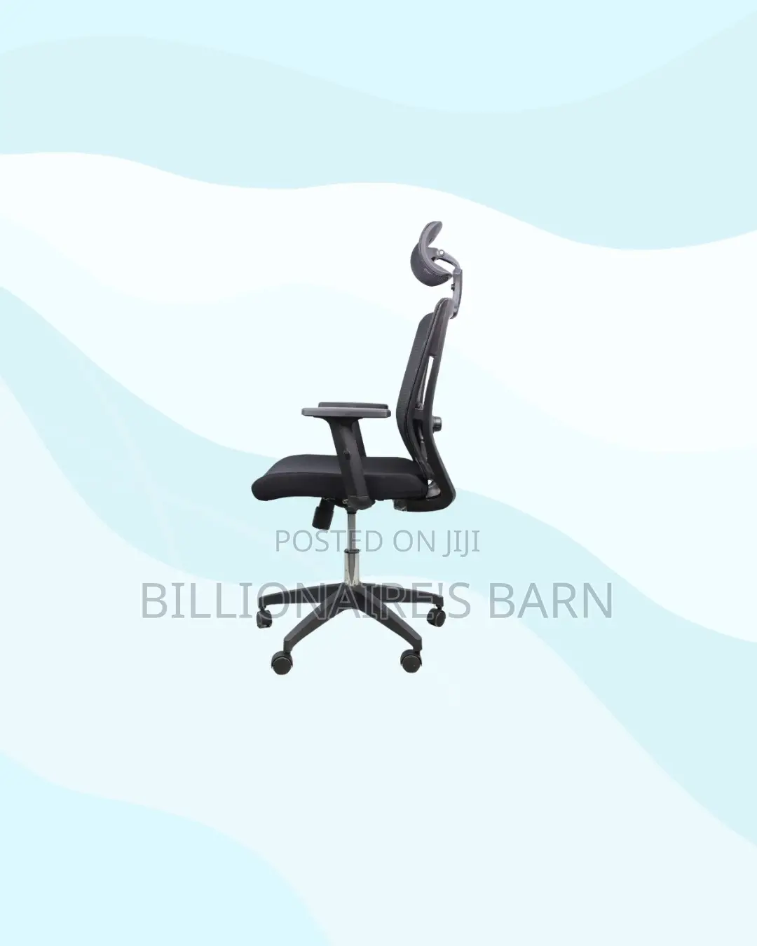 High-Quality Black Mesh Chair Ergonomic Headrest With Nylon Base