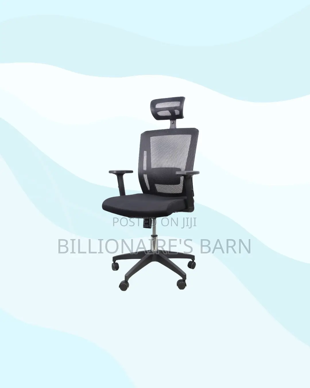 High-Quality Black Mesh Chair Ergonomic Headrest With Nylon Base