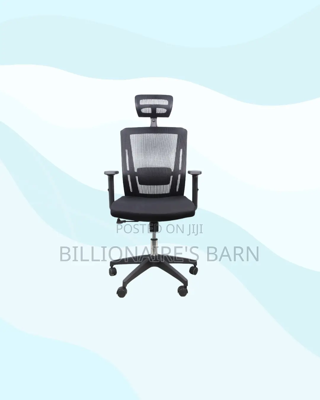 High-Quality Black Mesh Chair Ergonomic Headrest With Nylon Base