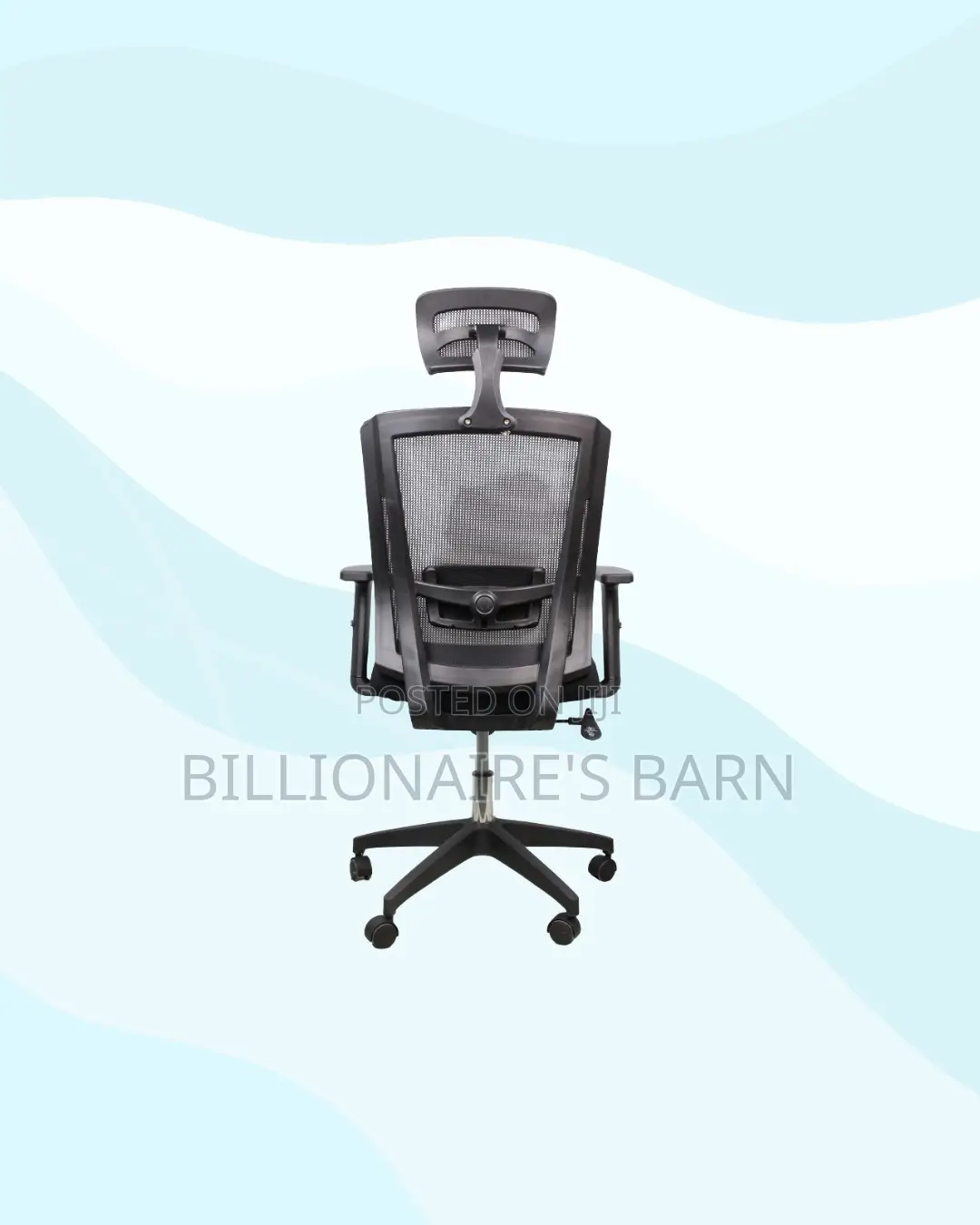 High-Quality Black Mesh Chair Ergonomic Headrest With Nylon Base