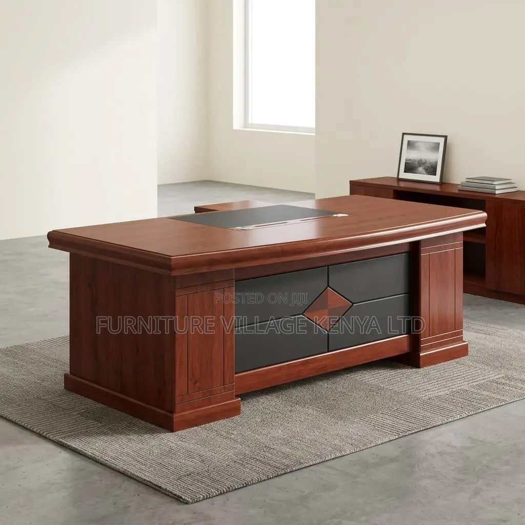1800mm Mahogany Staff Room L-Shaped Table
