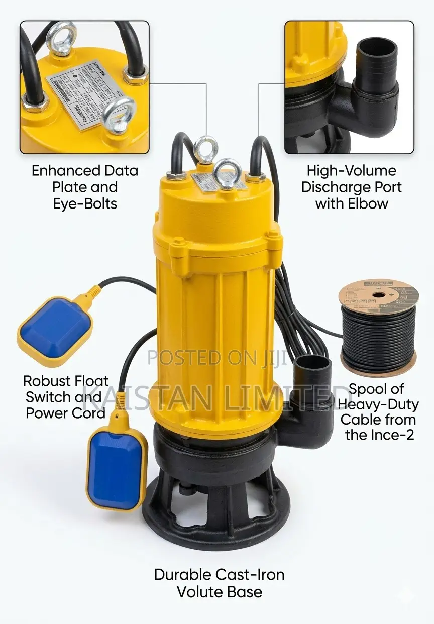 Freevel 2hp Sewage Submersible Pump/2 Inch Inlet and Outlet