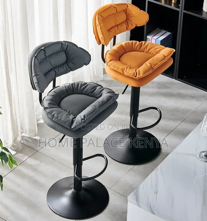 Bar Stool: Adjustable Swivel Counter Stool With Backrest